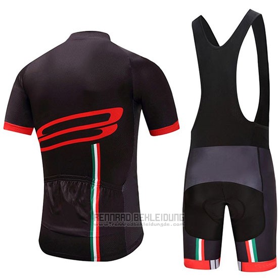 2020 Fahrradbekleidung Giro d'Italia Shwarz Rot Trikot Kurzarm und Tragerhose